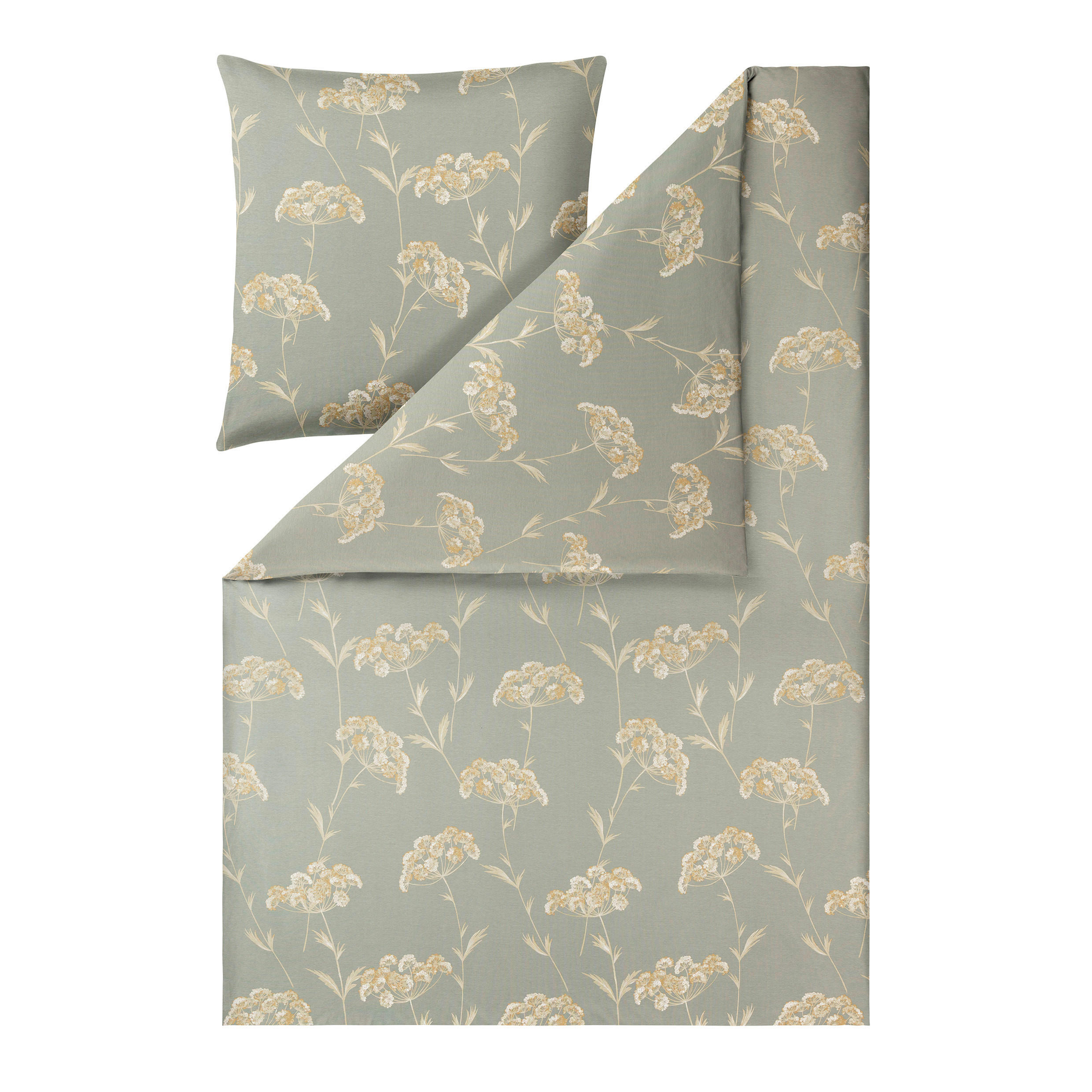 BETTWÄSCHE 2-teilig Atelier Interlock-Jersey 135/200 cm  - Grün, Design, Textil (135/200cm) - Estella