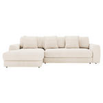 ECKSOFA in Cord Naturfarben  182/302 cm  - Schwarz/Naturfarben, MODERN, Kunststoff/Textil (182/302cm) - Carryhome