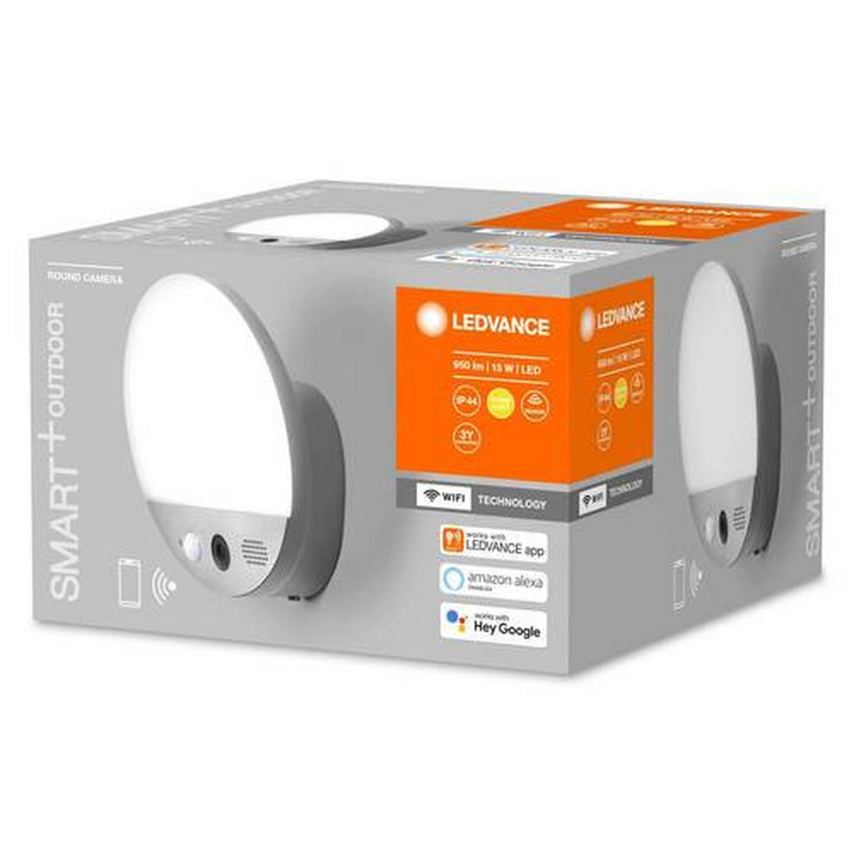 AUßENWANDLEUCHTE Smart+ Outdoor WiFi Round Camera 18/10,5 cm   - Basics, Kunststoff (18/10,5cm) - Ledvance
