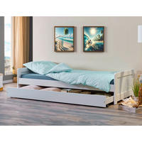AUSZIEHBETT 90/190 cm Weiss  - Weiss/Naturfarben, Modern, Holz (90/190cm) - MID.YOU