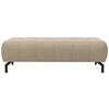 HOCKER Webstoff Schlammfarben  - Schlammfarben/Schwarz, Design, Textil/Metall (153/45/62cm) - MID.YOU