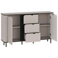 SIDEBOARD  in 136,8/82/35,2 cm  - Kaschmir/Schwarz, MODERN, Holzwerkstoff/Kunststoff (136,8/82/35,2cm) - Carryhome