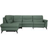 ECKSOFA in Echtleder Waldgrün  249/280 cm  - Waldgrün/Anthrazit, Design, Leder/Metall (249/280cm) - Himolla Komfortklass