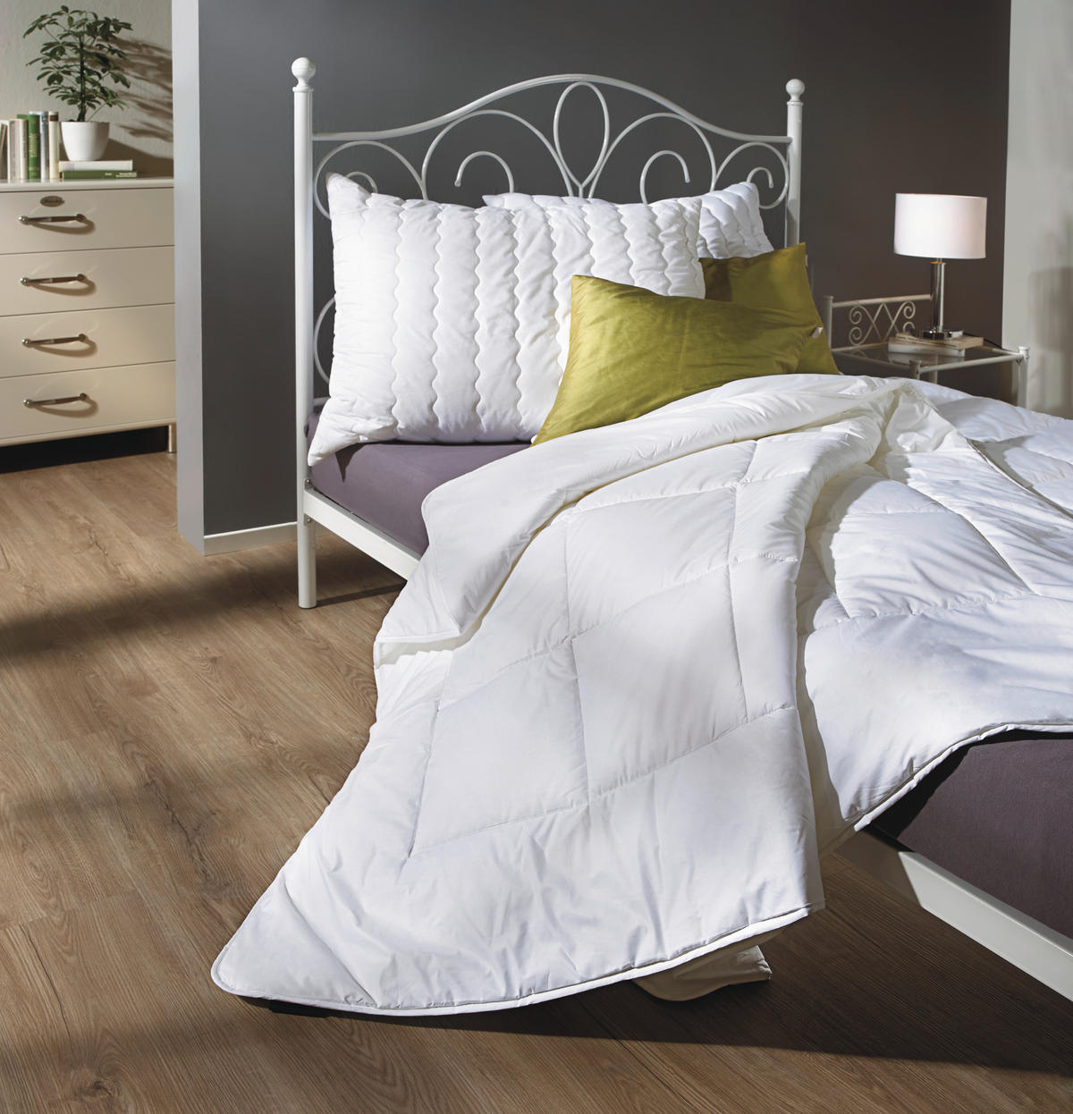 PROŠIVENI JASTUK  60/80 cm       - bela, Osnovno, tekstil (60/80cm) - Billerbeck