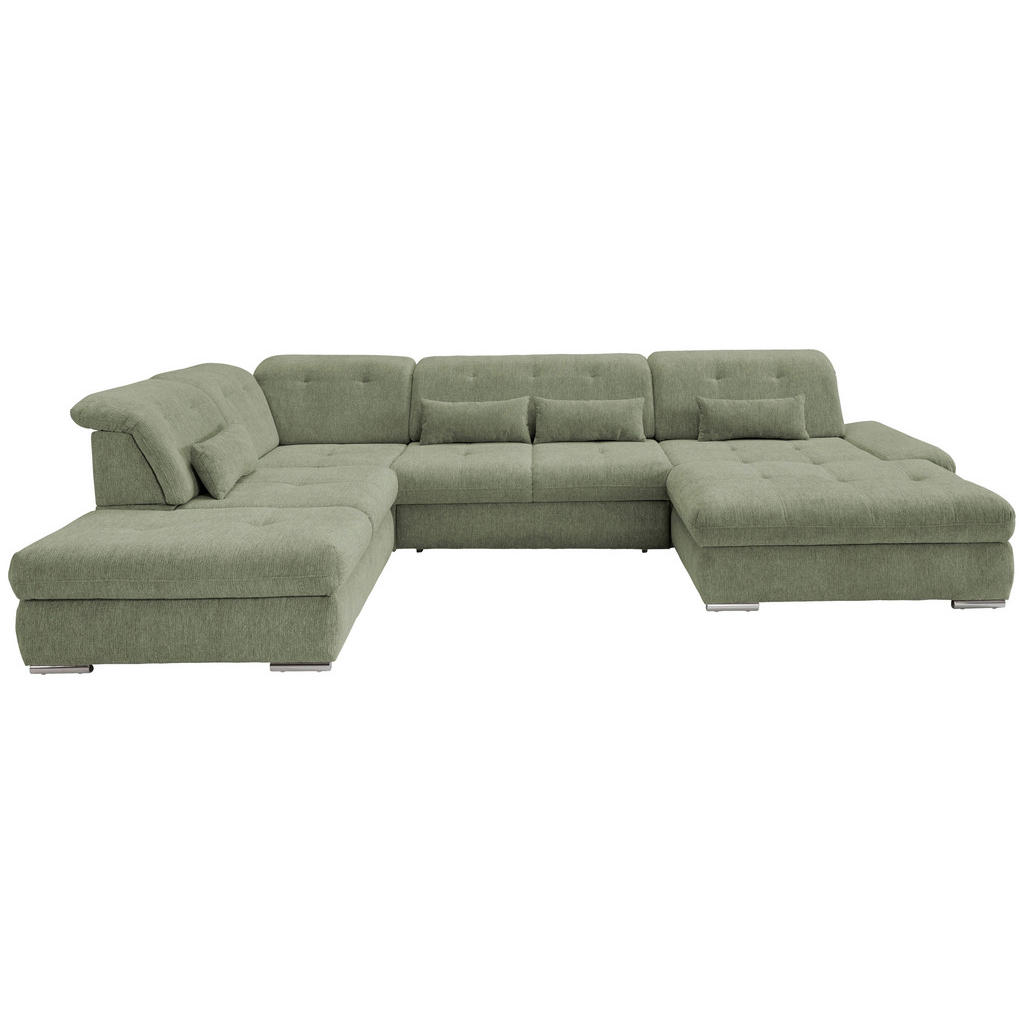 Wohnlandschaft Dalida Mit Schlaffunktion Grün