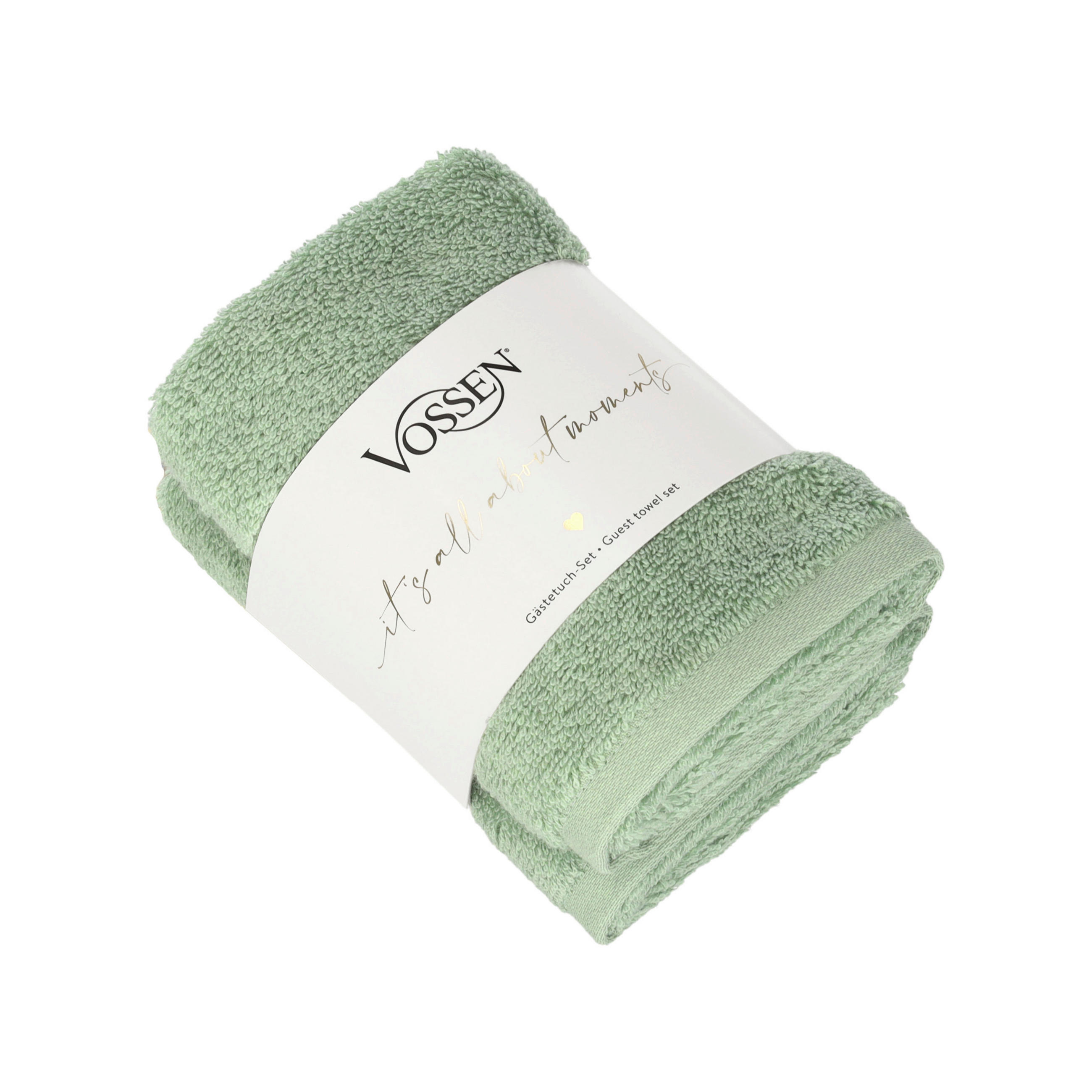 GÄSTETUCHSET Shiny Times Grün 2-teilig 30/50 cm  - Grün, Basics, Textil (30/50cm) - Vossen