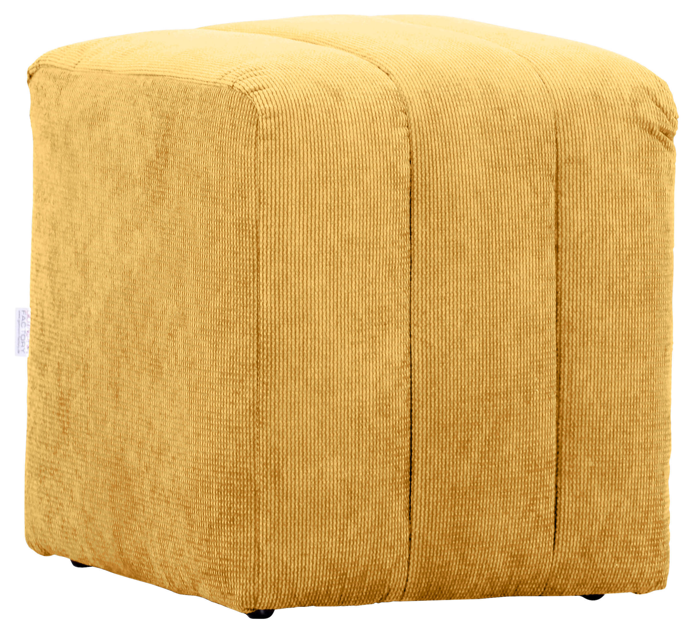 HOCKER in Textil Gelb  - Gelb/Schwarz, Design, Kunststoff/Textil (43/50/43cm) - Novel