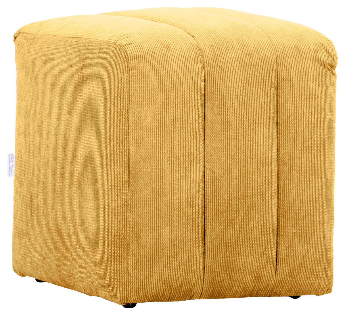 HOCKER in Textil Gelb  - Gelb/Schwarz, Design, Kunststoff/Textil (43/50/43cm) - Novel