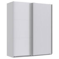 SCHWEBETÜRENSCHRANK 200/216/65 cm 2-türig Weiß  - Weiß, MODERN, Holzwerkstoff (200/216/65cm) - MID.YOU