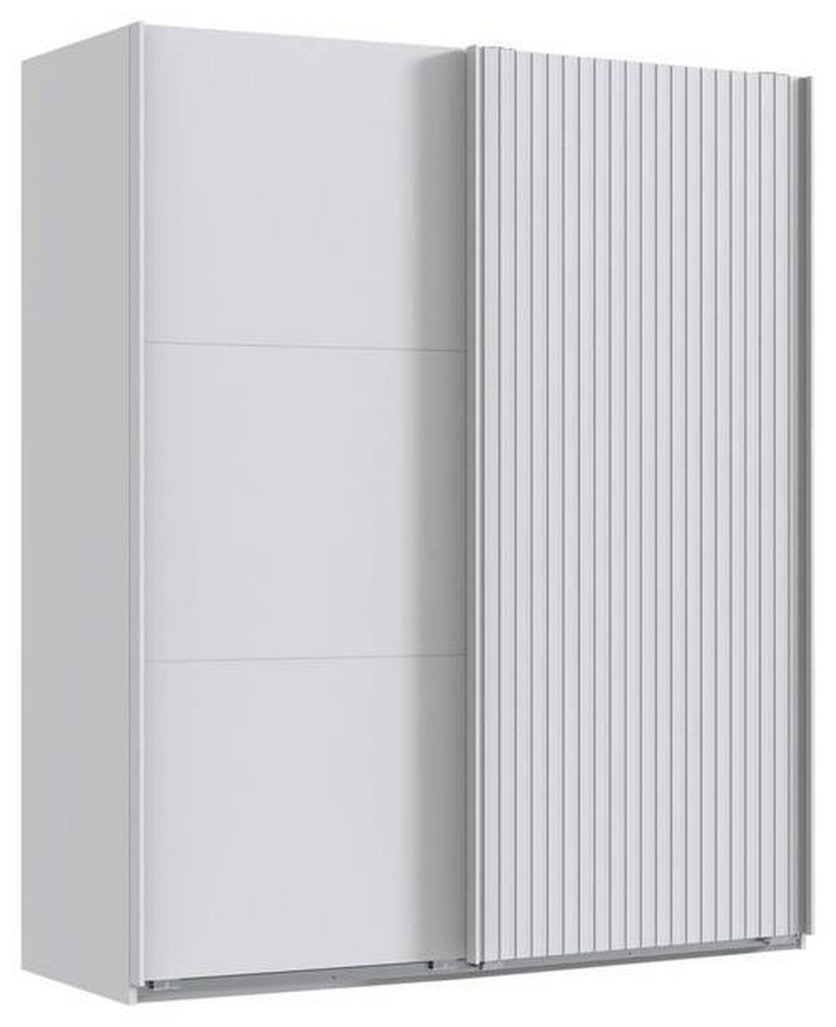 SCHWEBETÜRENSCHRANK 200/216/65 cm 2-türig Weiß  - Weiß, MODERN, Holzwerkstoff (200/216/65cm) - MID.YOU