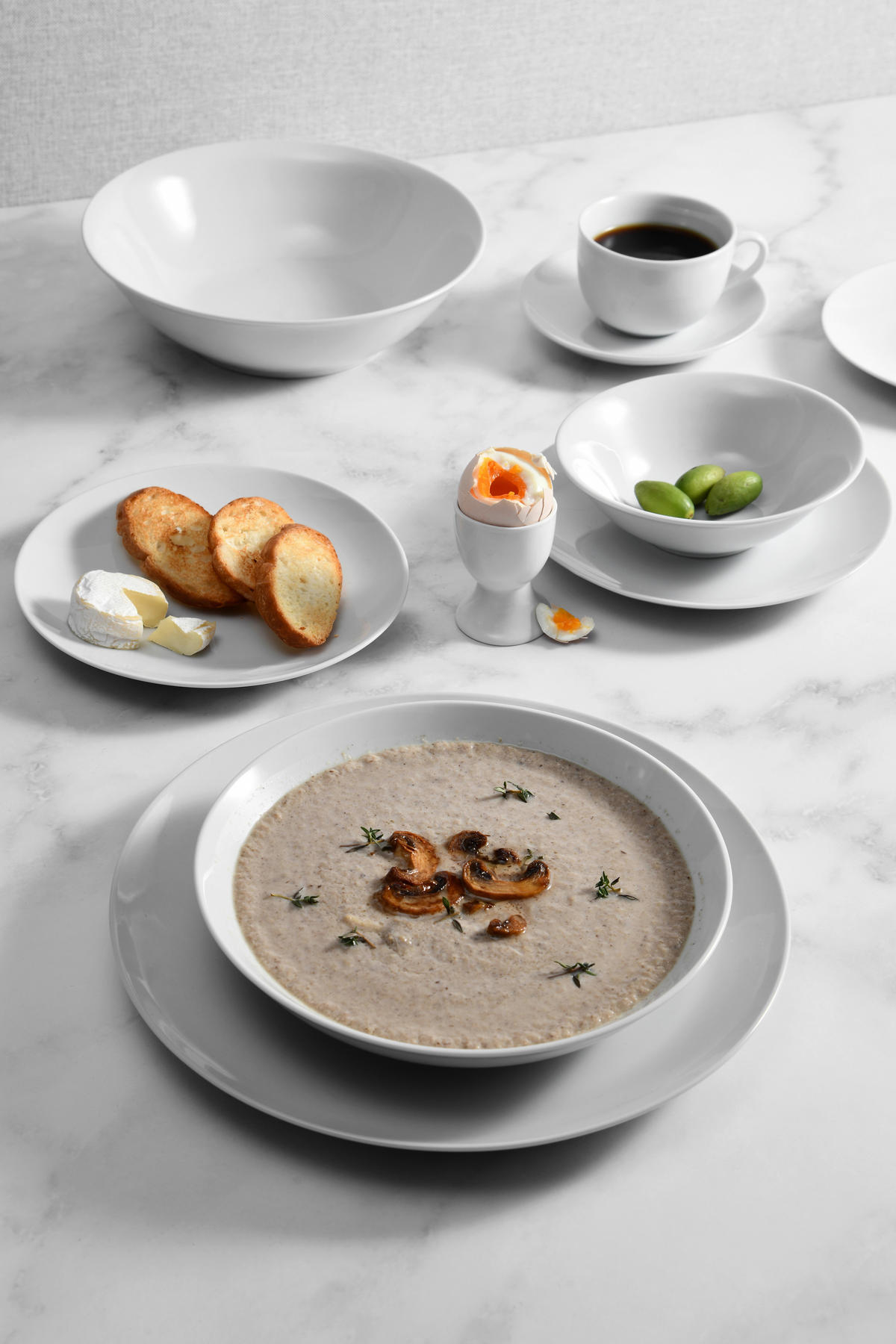 KOMBISERVICE Weiß 100-teilig 12 Personen  - Weiß, Basics, Keramik - Novel