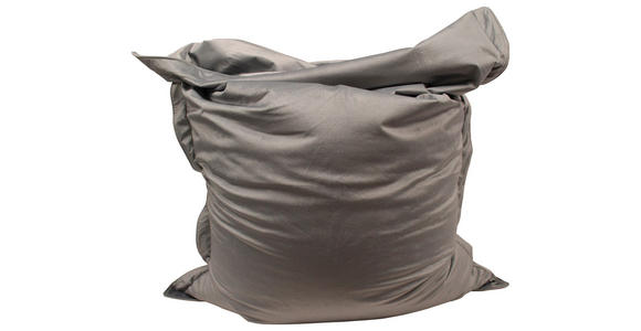 SITZSACK Samt Hellgrau 380 L - Hellgrau, Design, Textil (180/140/14cm) - Carryhome