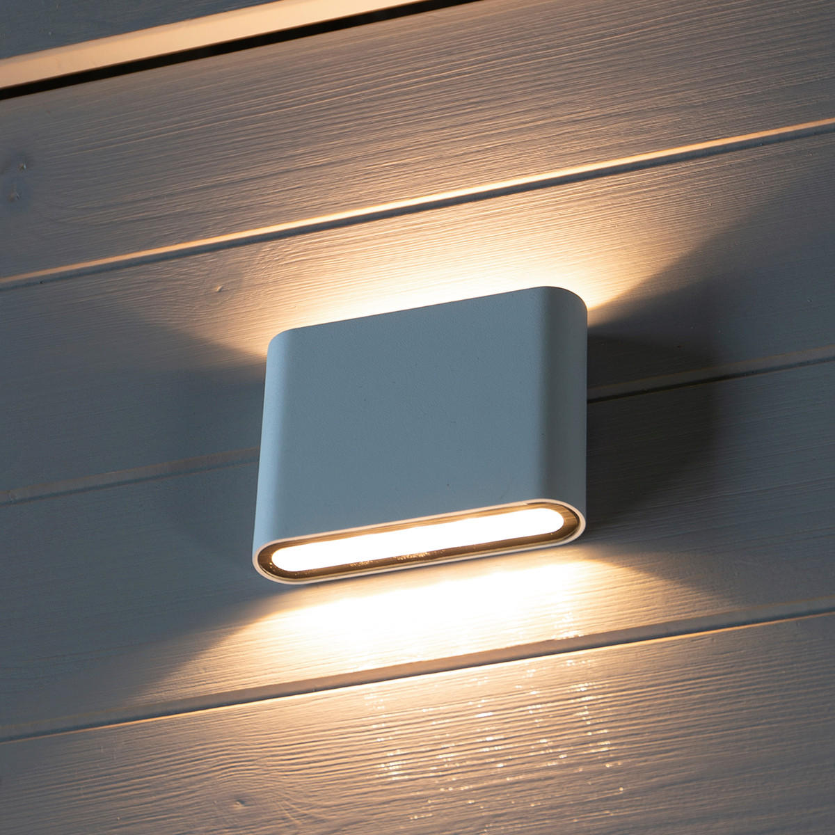 ZUNANJA STENSKA SVETILKA  NIEBY   11,5/9/3 cm          - bela, Basics, kovina/umetna masa (11,5/9/3cm)