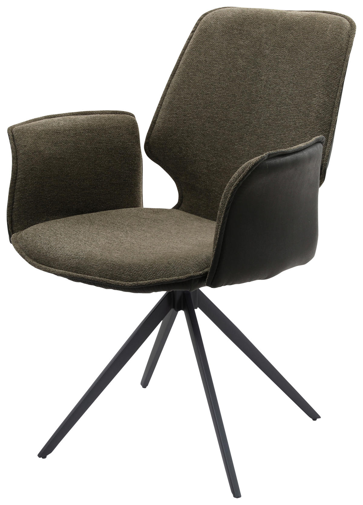 NASLANJAČ, kovina, tekstil siva, zelena  - siva/črna, Design, kovina/tekstil (63/63/86,5cm) - Novel