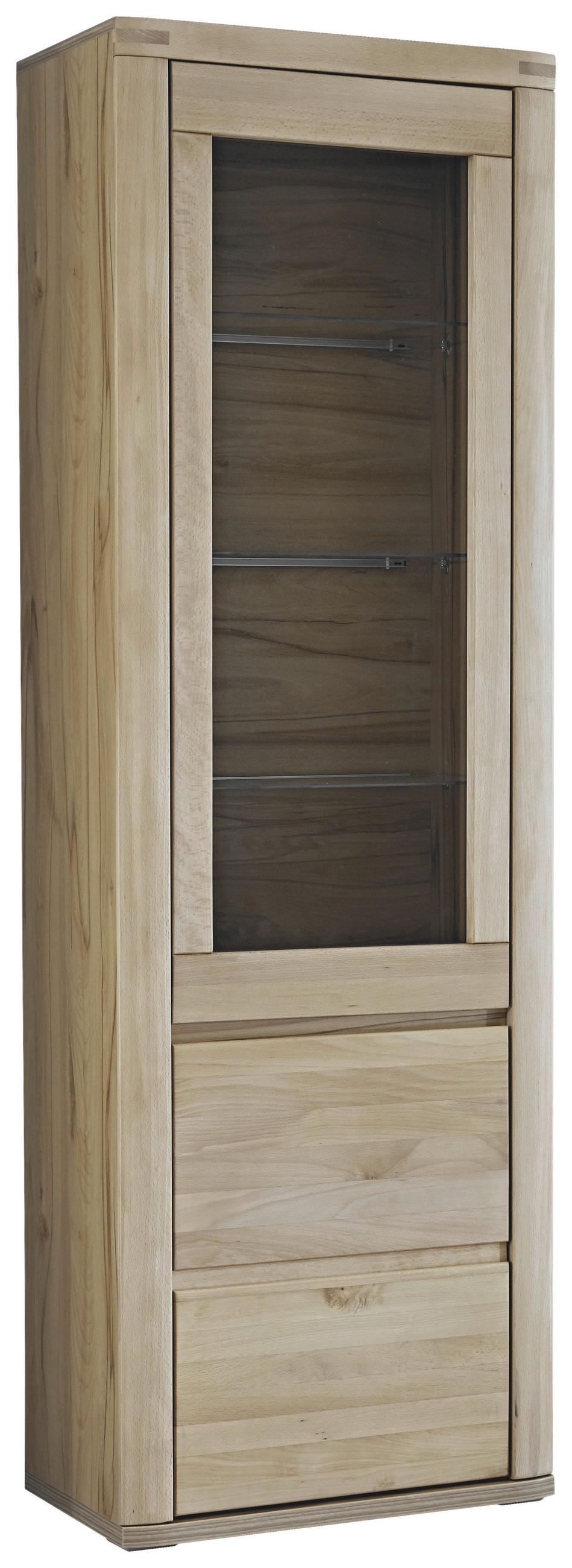 VITRINE Alteiche  66,4/203,6/37,7 cm  - Alteiche/Grau, Konventionell, Glas/Holz (66,4/203,6/37,7cm) - Voleo