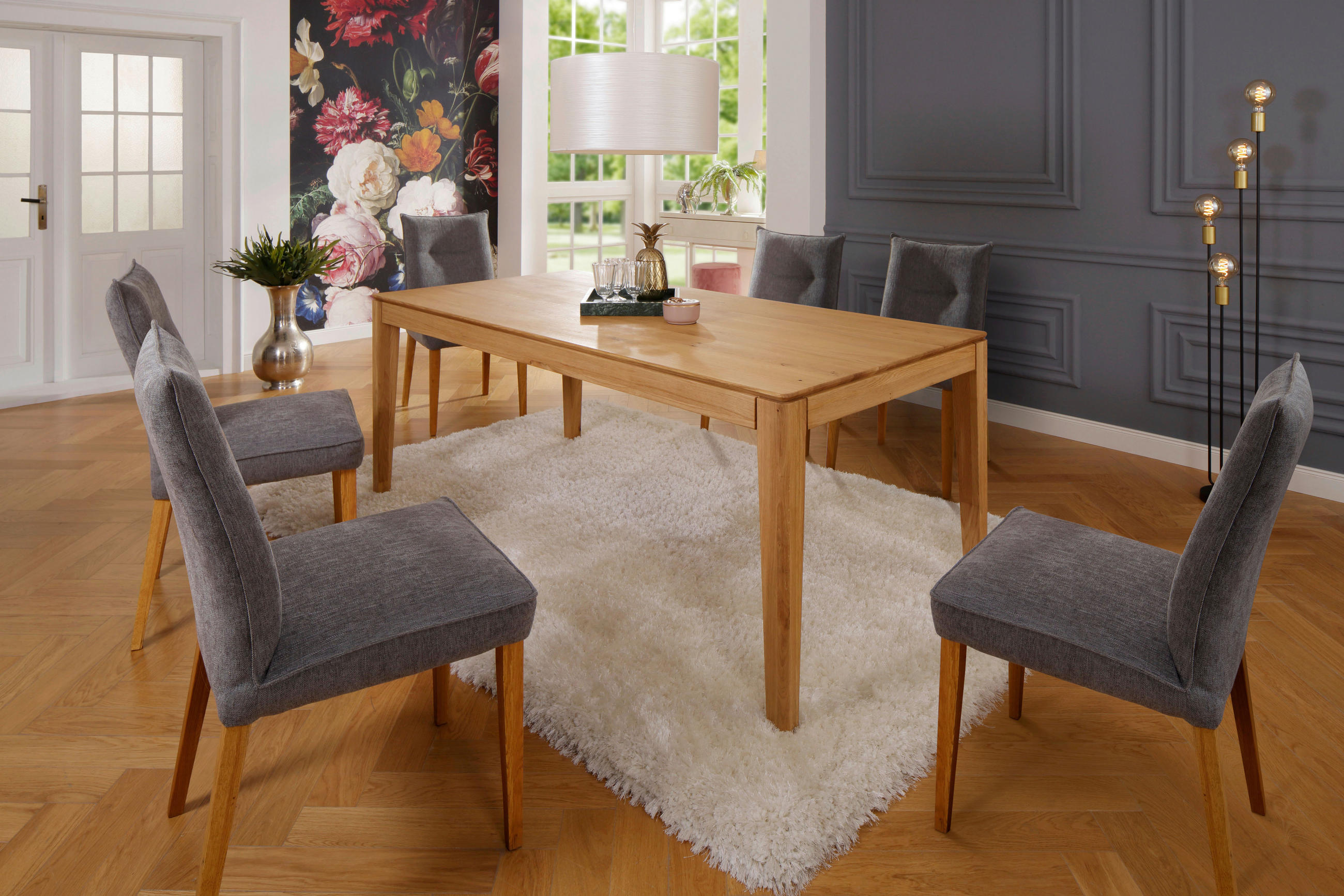 ESSTISCH in Holz 160-245/90/75 cm - Braun, Natur, Holz (160-245/90/75cm) - Livetastic