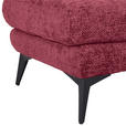 BIGSOFA Chenille Bordeaux  - Bordeaux/Schwarz, KONVENTIONELL, Textil/Metall (215/70/98cm) - Carryhome