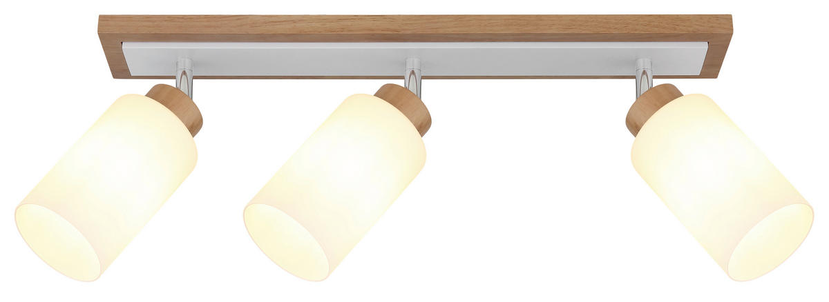 STRAHLER Rowena 59,9/10,3/22 cm  - Chromfarben/Opal, Design, Glas/Holz (59,9/10,3/22cm) - Globo