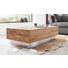 COUCHTISCH Wildeiche vollmassiv rechteckig Eichefarben - Eichefarben, Design, Holz/Metall (120/36/70cm) - NOVEL
