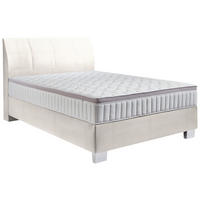 BOXSPRINGBETT 100/200 cm  in Creme  - Chromfarben/Creme, Konventionell, Kunststoff/Textil (100/200cm) - Hom`in