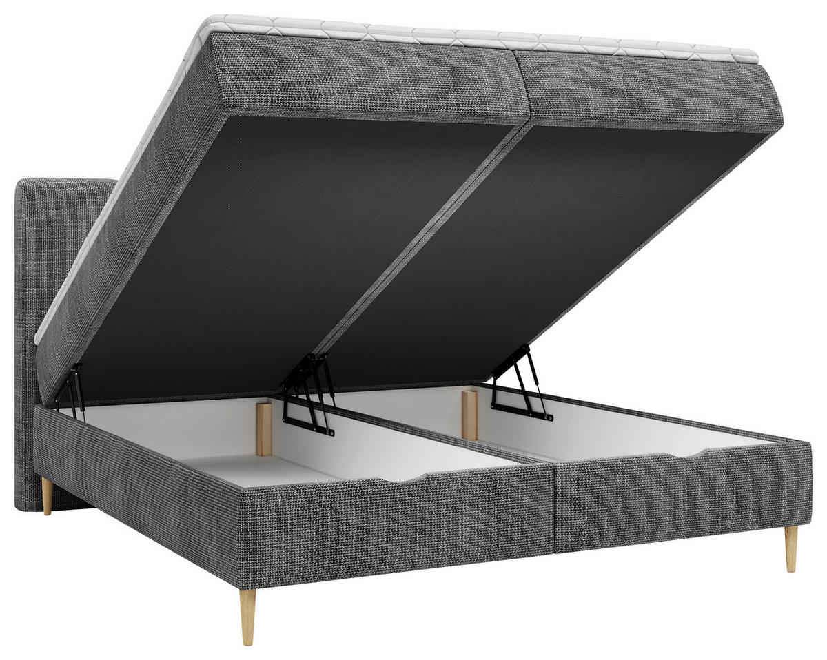 BOXBETT 140/200 cm,  in Anthrazit,  {item.attr('349-543‘),[, ]}{item.attr('328-587‘),[ ]} - Anthrazit/Buchefarben, MODERN, Holz/Holzwerkstoff (140/200cm) - MID.YOU