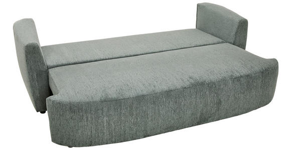 SCHLAFSOFA Chenille Dunkelgrün - Dunkelgrün/Schwarz, KONVENTIONELL, Kunststoff/Textil (238/74/107cm) - Carryhome