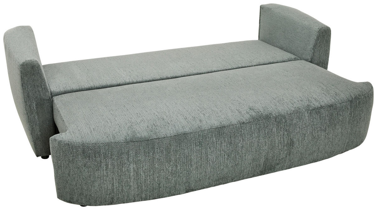 SCHLAFSOFA Chenille Dunkelgrün  - Dunkelgrün/Schwarz, KONVENTIONELL, Kunststoff/Textil (238/74/107cm) - Carryhome