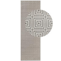 LÄUFER 80/240 cm Perles  - Weiß/Grau, Basics, Kunststoff (80/240cm) - Elle Decoration