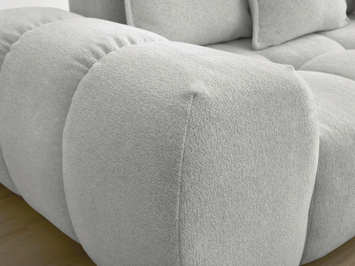 SCHLAFSOFA EVEREST  mit Armteil links, Armteil rechts Flachgewebe Hellgrau  - Hellgrau/Schwarz, MODERN, Kunststoff/Textil (278/115/90cm)