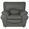 SESSEL in Echtleder Anthrazit  - Anthrazit/Schwarz, Design, Leder/Kunststoff (105/92/85cm) - Livetastic