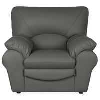 SESSEL in Echtleder Anthrazit  - Anthrazit/Schwarz, Design, Leder/Kunststoff (105/92/85cm) - Livetastic
