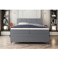 BOXSPRINGBETT 180/200 cm  in Grau  - Schwarz/Grau, KONVENTIONELL, Textil/Metall (180/200cm) - Carryhome