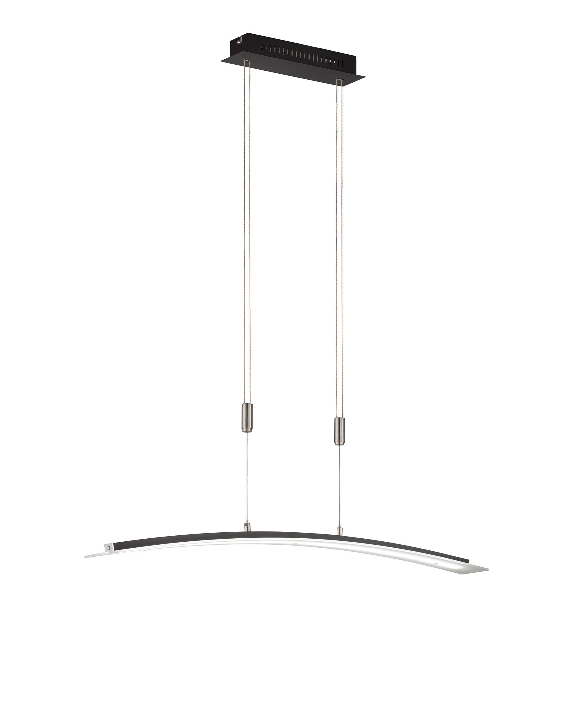 LED-HÄNGELEUCHTE 90/150 cm  - Schwarz, Design, Metall (90/150cm) - Fischer & Honsel