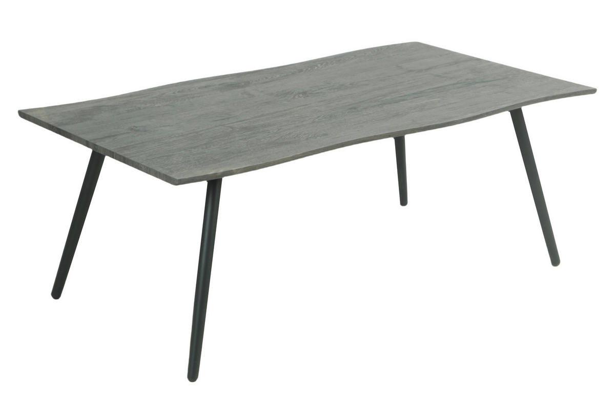 COUCHTISCH 60/110/42 cm rechteckig Grau  - Schwarz/Grau, Design, Holzwerkstoff/Metall (60/110/42cm) - Livetastic