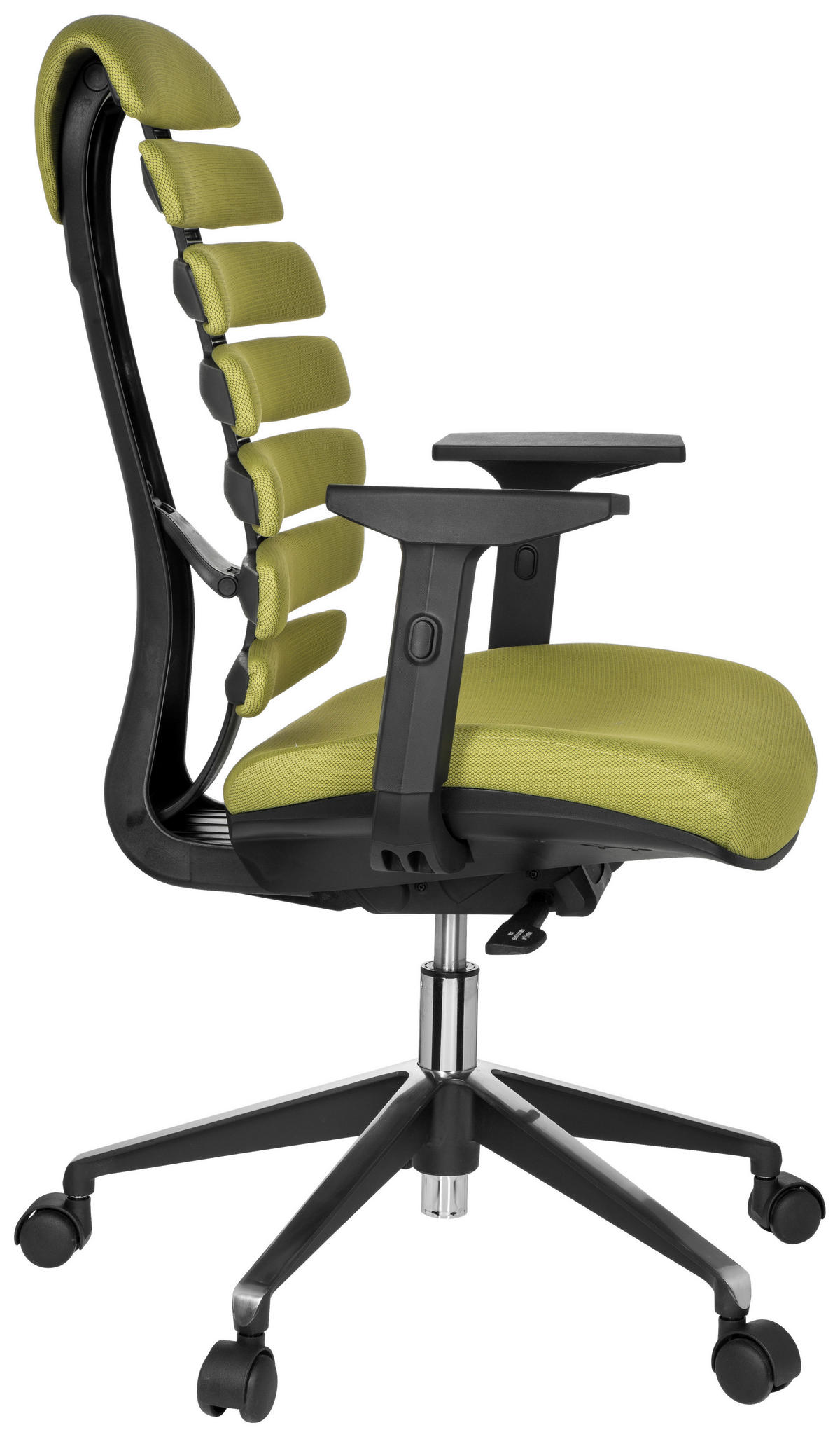 OTOČNÁ ŽIDLE, plochá tkanina, zelená, černá - černá/zelená, Moderní, kov/textil (65/115/50cm) - MID.YOU