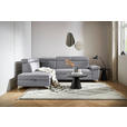 ECKSOFA Silberfarben Mikrofaser  - Chromfarben/Silberfarben, KONVENTIONELL, Textil/Metall (206/271cm) - Carryhome