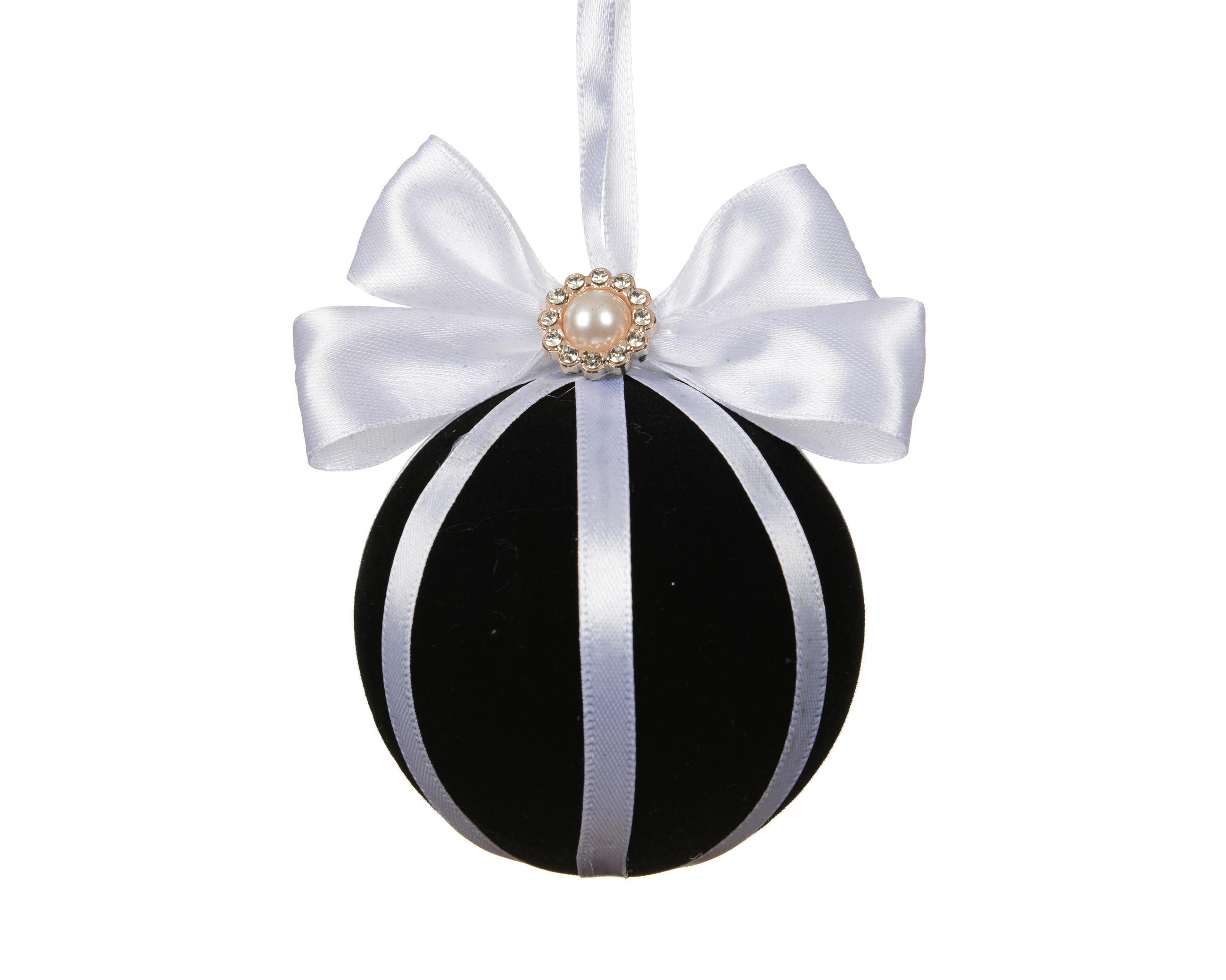 CHRISTBAUMKUGEL  - Schwarz, Basics, Kunststoff (8/8/8cm)