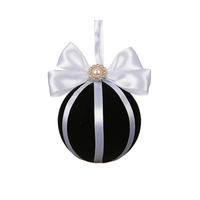 CHRISTBAUMKUGEL  - Schwarz, Basics, Kunststoff (8/8/8cm)