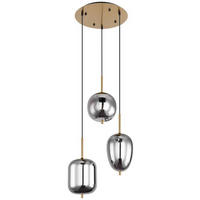 ZÁVĚSNÉ SVÍTIDLO, 46/120 cm  - barvy mosazi, Design, kov/sklo (46/120cm) - Globo