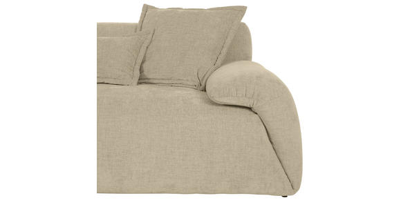 ECKSOFA  in Flachgewebe Beige  174/274 cm  - Beige/Schwarz, KONVENTIONELL, Kunststoff/Textil (174/274cm) - Carryhome