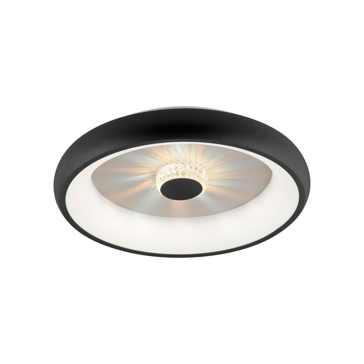 STROPNÉ LED SVIETIDLO, 46,5/9,5 cm  - čierna, Design, kov/plast (46,5/9,5cm)