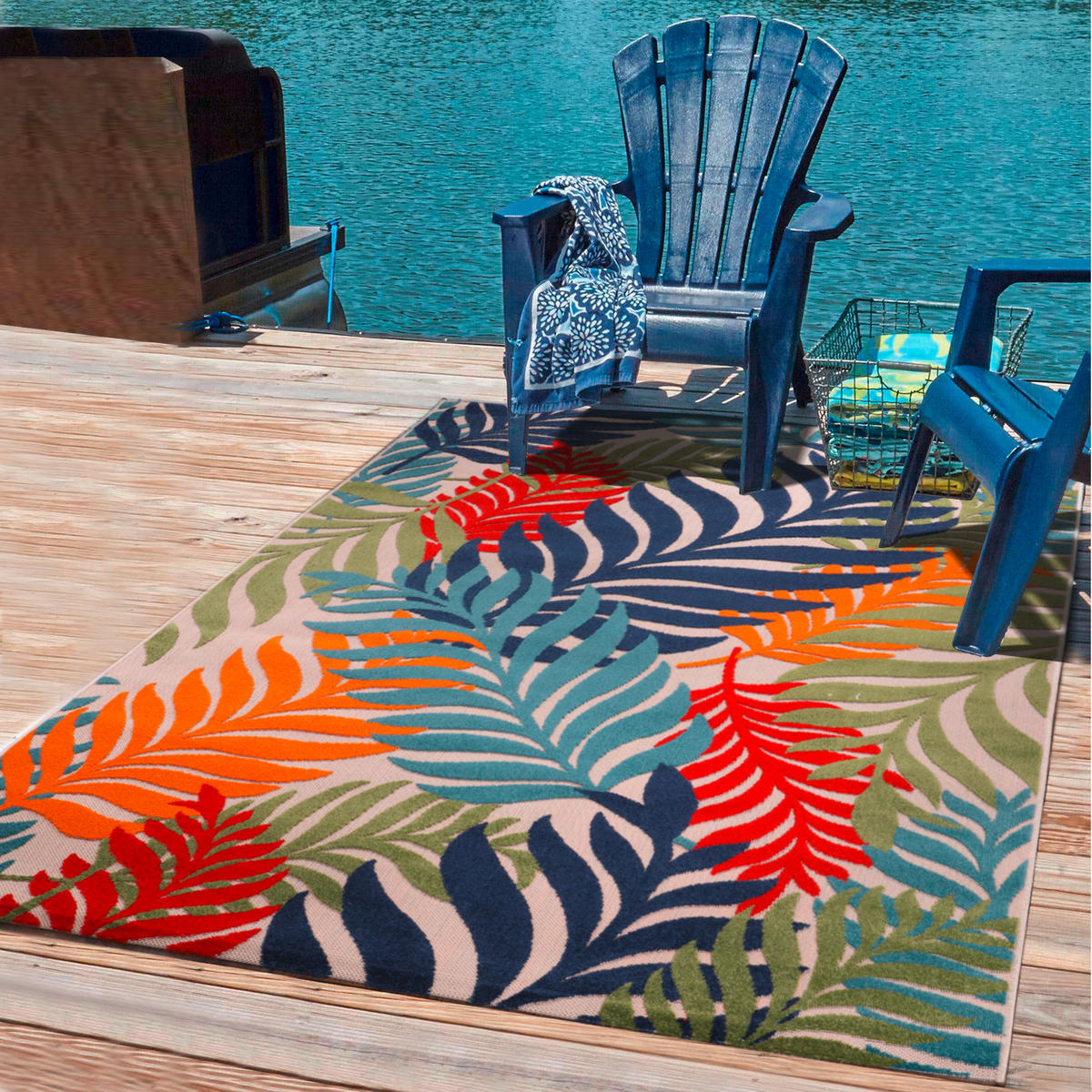 OUTDOORTEPPICH 200/290 cm Floral Multicolor  - Multicolor, LIFESTYLE, Kunststoff/Textil (200/290cm)