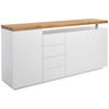 SIDEBOARD  in 195/92/43 cm  - Eichefarben/Weiß, Design, Holz/Holzwerkstoff (195/92/43cm) - Novel