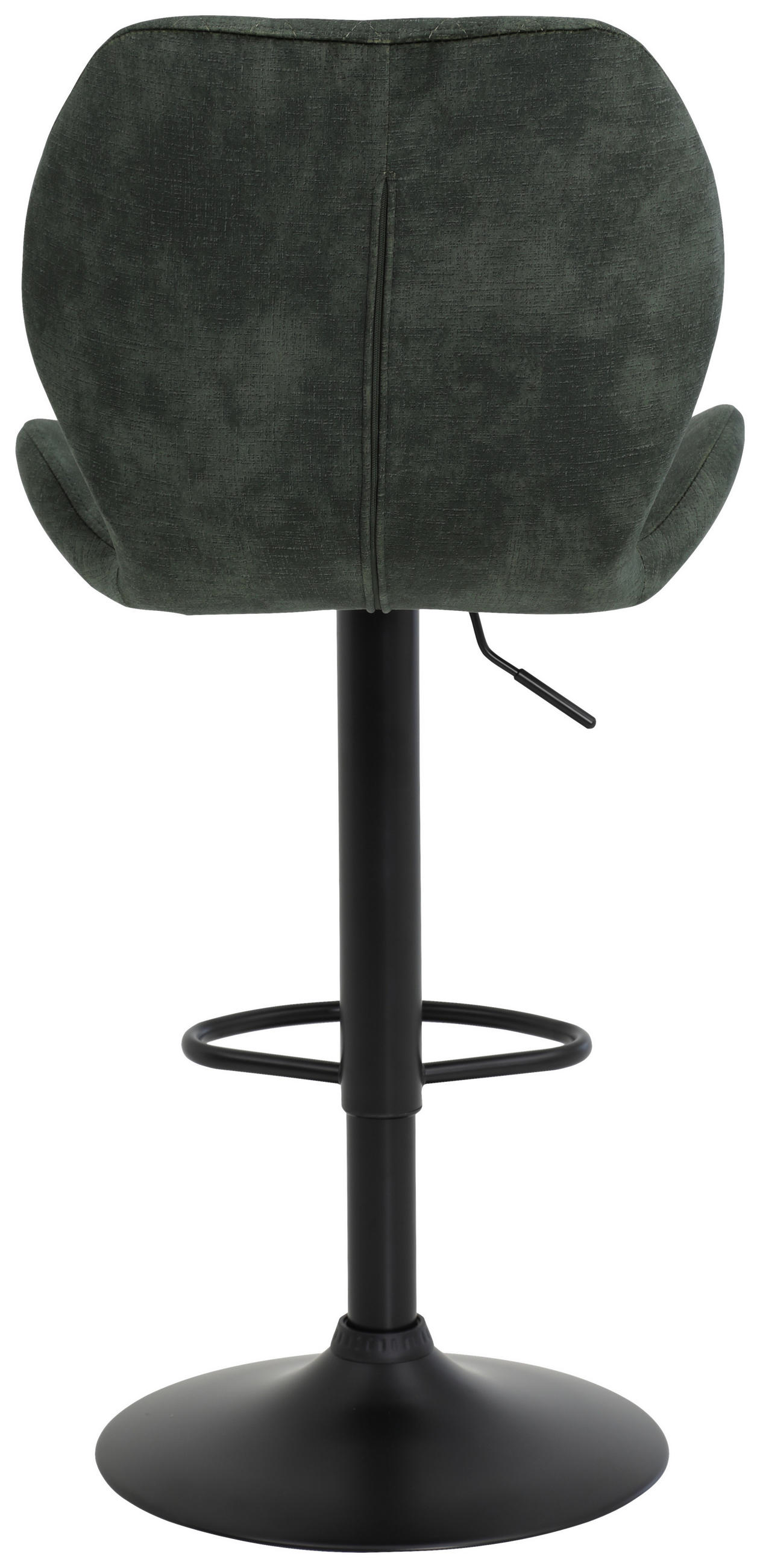 BARHOCKER Samt, Mikrofaser Anthrazit, Schwarz Stahl Stoffauswahl, Sitzfläche 360° drehbar  - Anthrazit/Schwarz, MODERN, Textil/Metall (42/96-117/51cm) - Boxxx