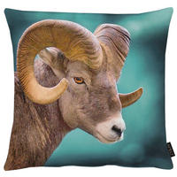KISSENHÜLLE Chalet Style 46/46 cm  - Petrol/Braun, Basics, Textil (46/46cm) - Novel