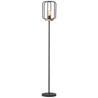 STEHLEUCHTE - Schwarz/Braun, Lifestyle, Holz/Metall (25/162,5cm) - Brilliant