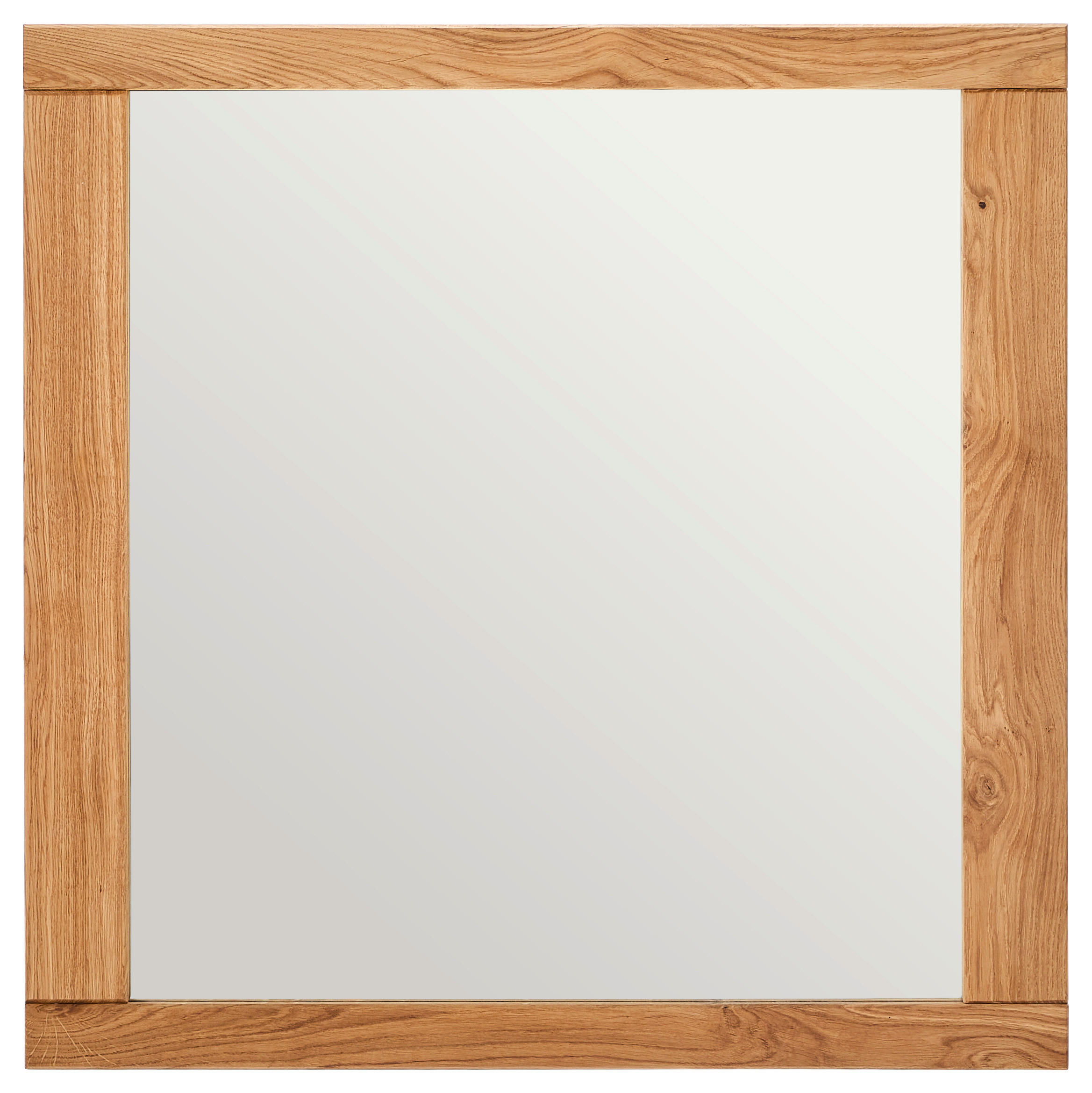 WANDSPIEGEL 80/80/2 cm    in quadratisch  - Eichefarben, KONVENTIONELL, Glas/Holz (80/80/2cm) - Linea Natura
