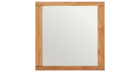 WANDSPIEGEL 80/80/2 cm    in quadratisch  - Eichefarben, KONVENTIONELL, Glas/Holz (80/80/2cm) - Linea Natura