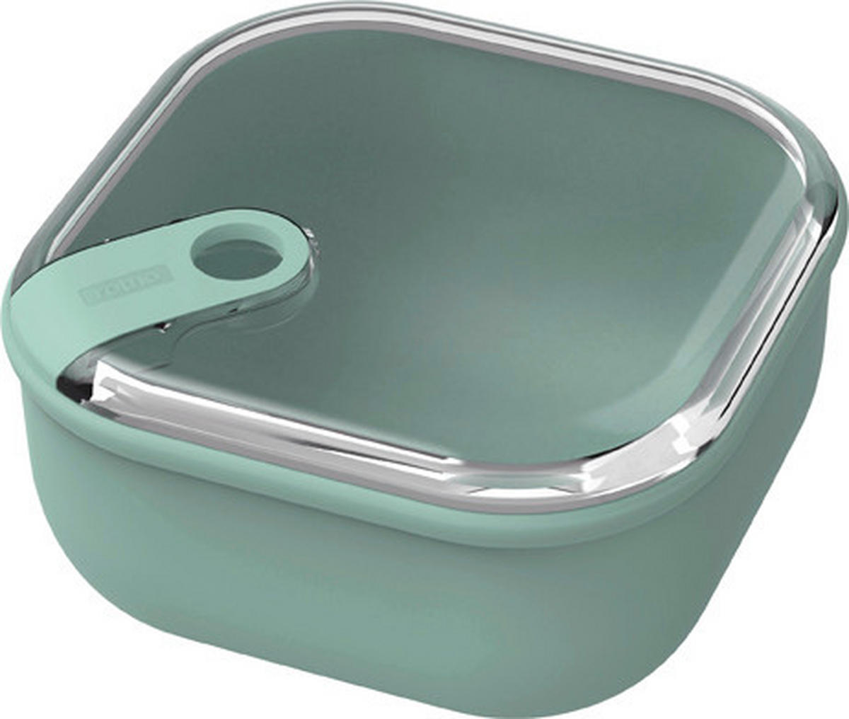 FRISCHHALTEDOSE Ela 1 L  - Transparent/Grün, Basics, Kunststoff (16/16/8,7cm) - Rotho