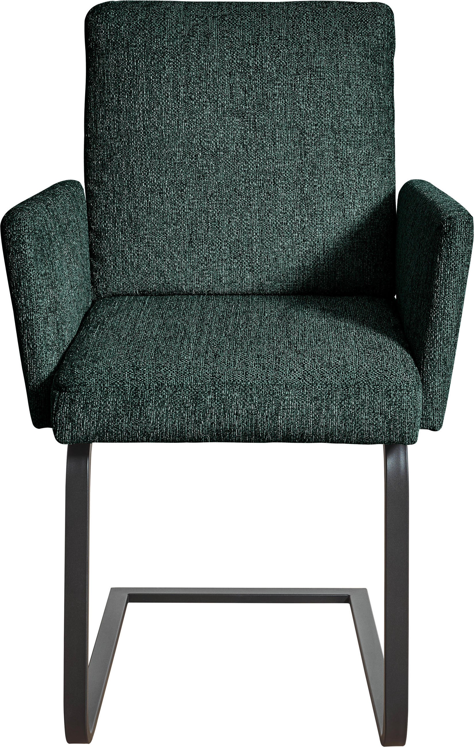 ARMLEHNSTUHL  in Stahl Chenille  - Schwarz/Grün, Design, Textil/Metall (56/92/60cm) - Dieter Knoll